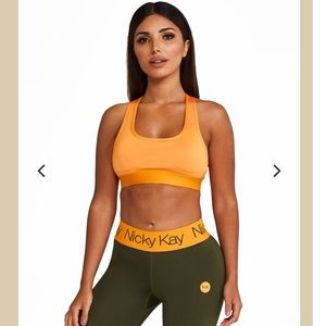 Nicky Kay ORANGE RACERBACK CROP TOP